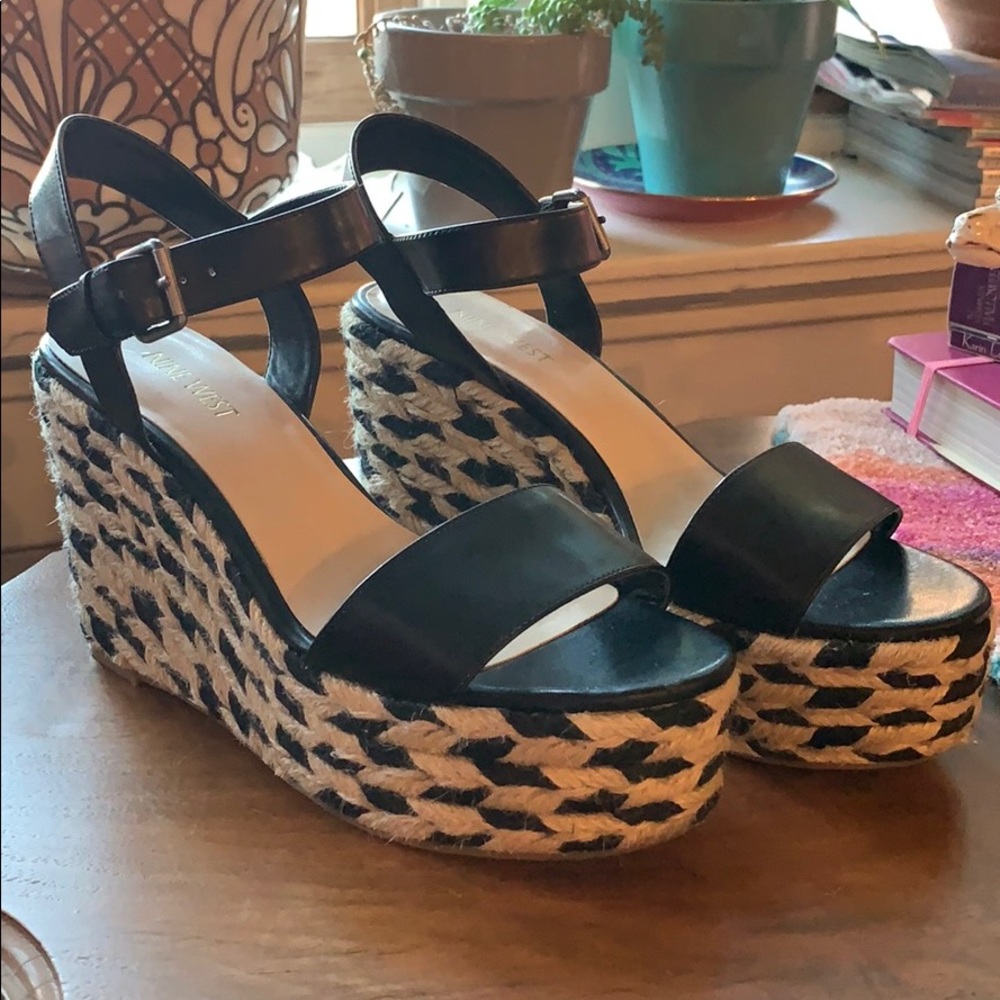 Nine West espadrille platforms